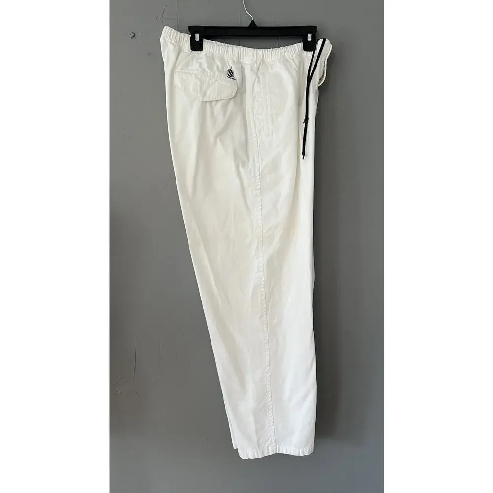 Nautica Pants Mens Size XL 100% Cotton Loose Fit Drawstring Sailing Old Money